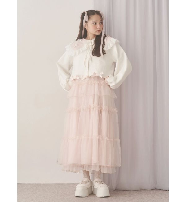 merry jenny「リボンたっぷりスナップカーディガン」|カーディガン|