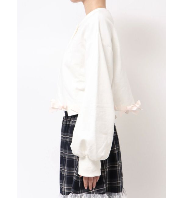 merry jenny「リボンたっぷりスナップカーディガン」|カーディガン|