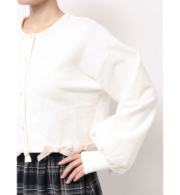 merry jenny「リボンたっぷりスナップカーディガン」|カーディガン|