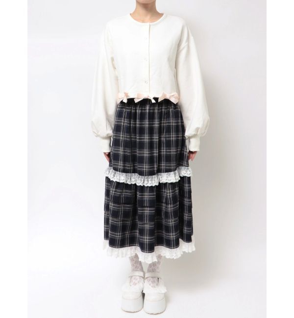 merry jenny「リボンたっぷりスナップカーディガン」|カーディガン|