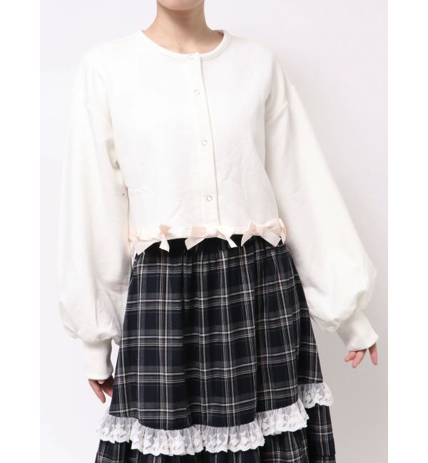 merry jenny「リボンたっぷりスナップカーディガン」|カーディガン|