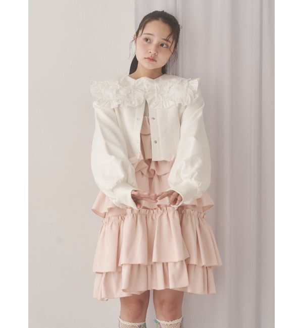 merry jenny「リボンたっぷりスナップカーディガン」|カーディガン|