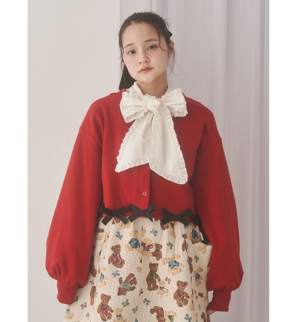 merry jenny「リボンたっぷりスナップカーディガン」|カーディガン|