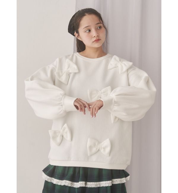 merry jenny「ぽんぽんリボンスウェット」|スウェット・ジャージ|