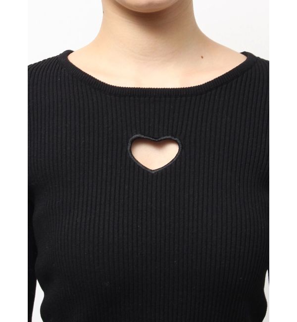 GYDA「OPEN HEART ニットトップス」|ニット・セーター|
