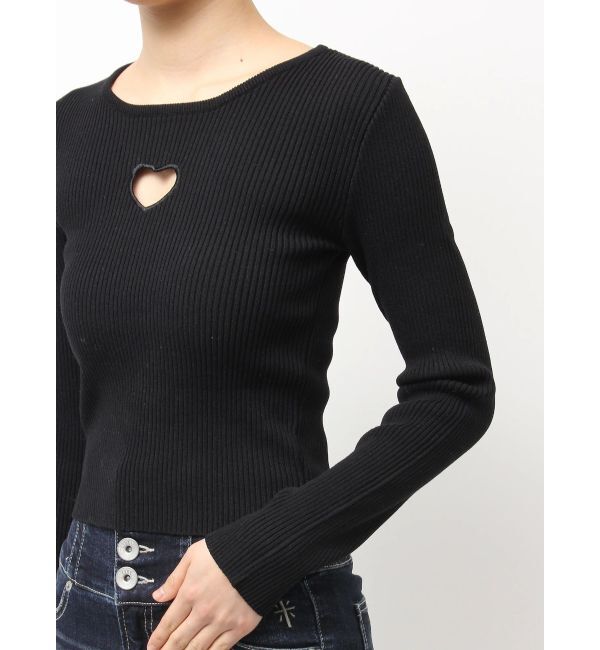 GYDA「OPEN HEART ニットトップス」|ニット・セーター|