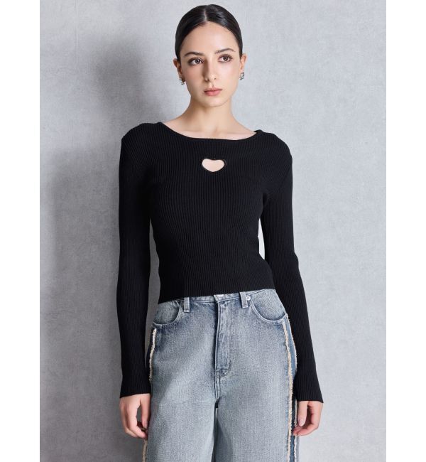 GYDA「OPEN HEART ニットトップス」|ニット・セーター|
