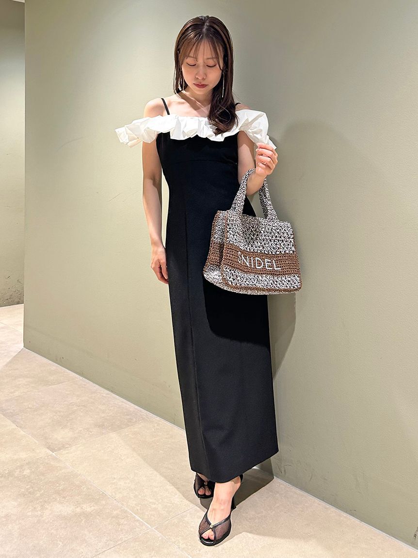 SNIDEL「パフスリワンピース」|ドレス|