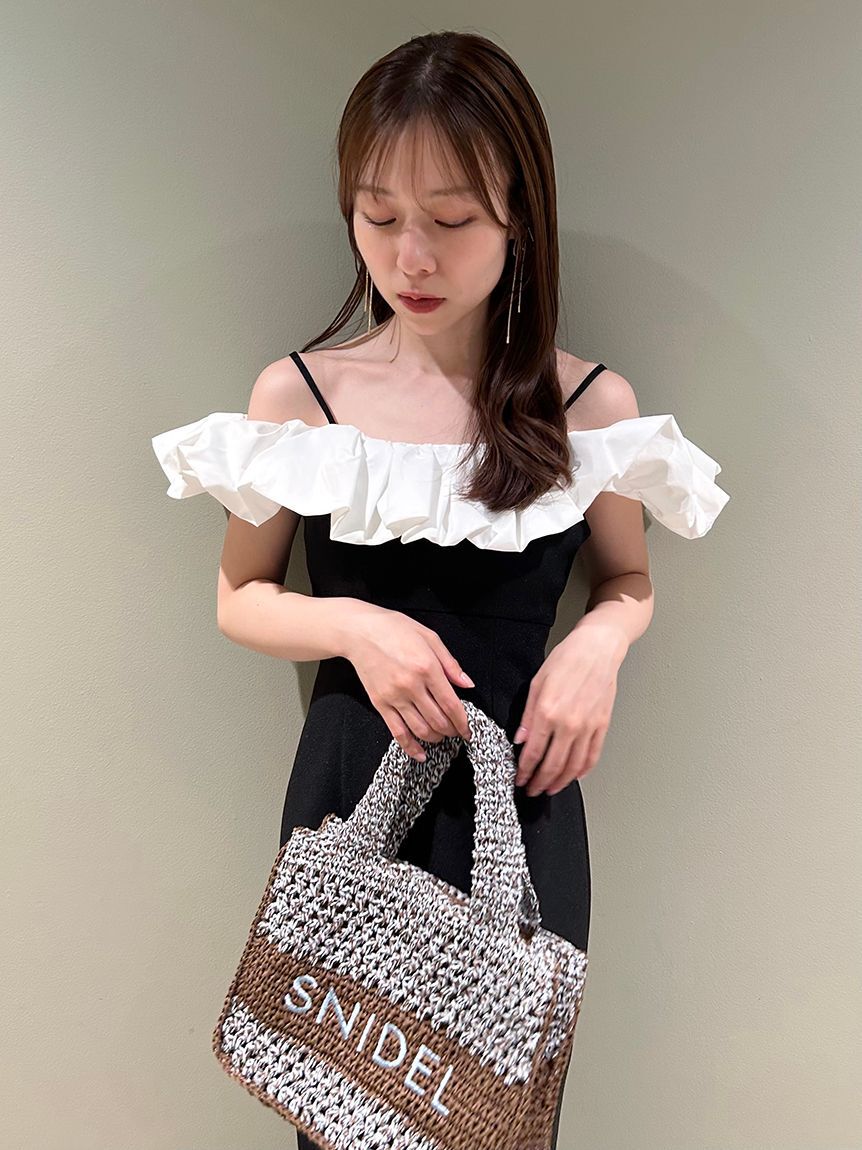SNIDEL「パフスリワンピース」|ドレス|