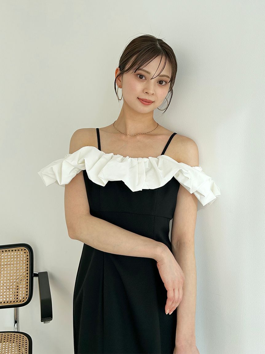 SNIDEL「パフスリワンピース」|ドレス|