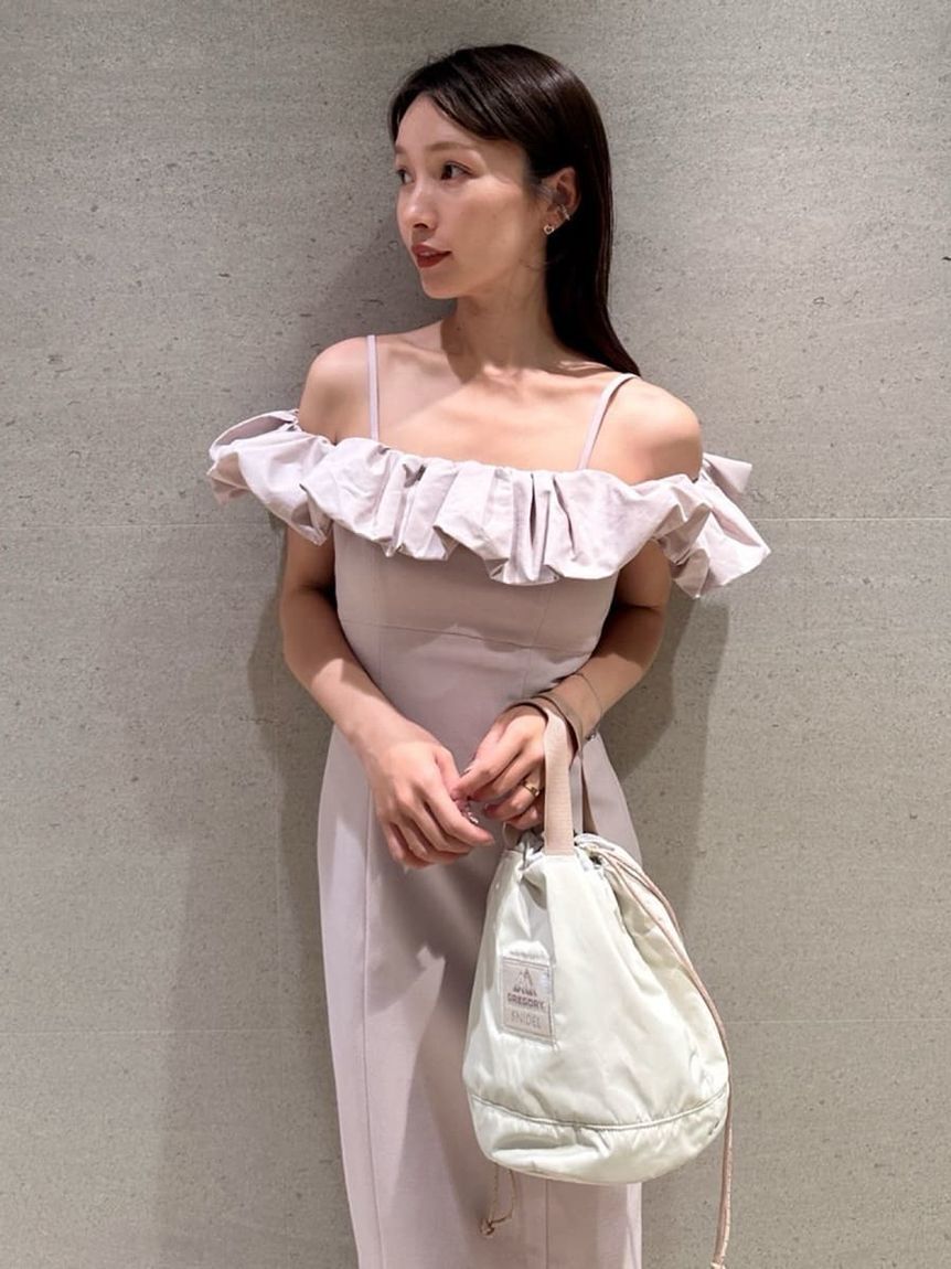 SNIDEL「パフスリワンピース」|ドレス|