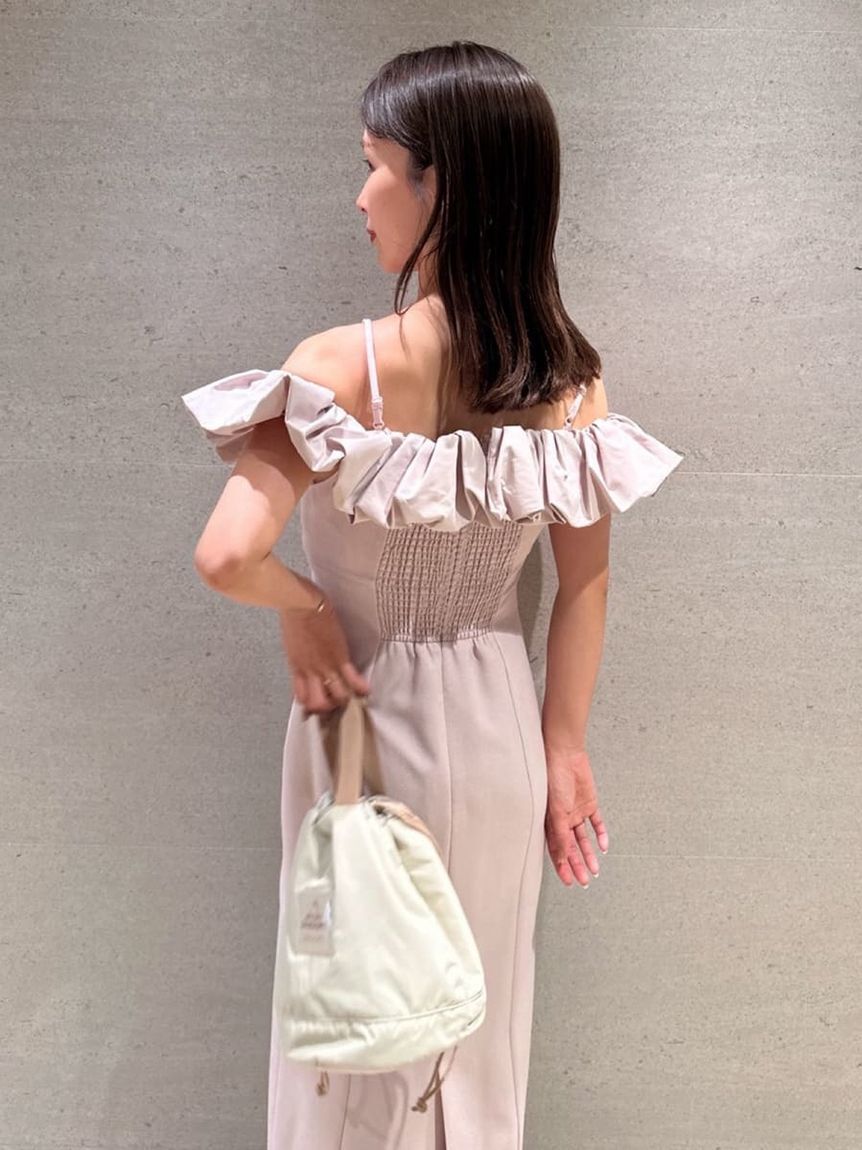 SNIDEL「パフスリワンピース」|ドレス|