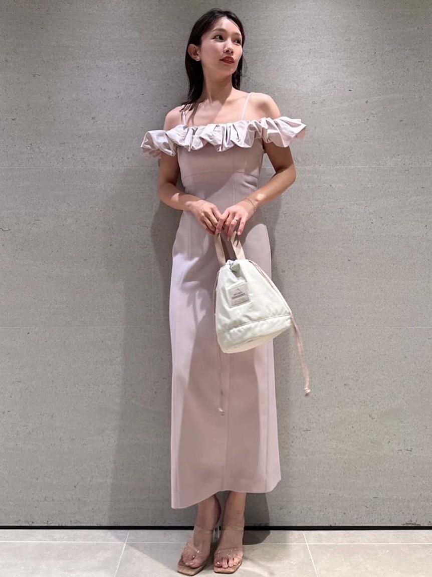 SNIDEL「パフスリワンピース」|ドレス|