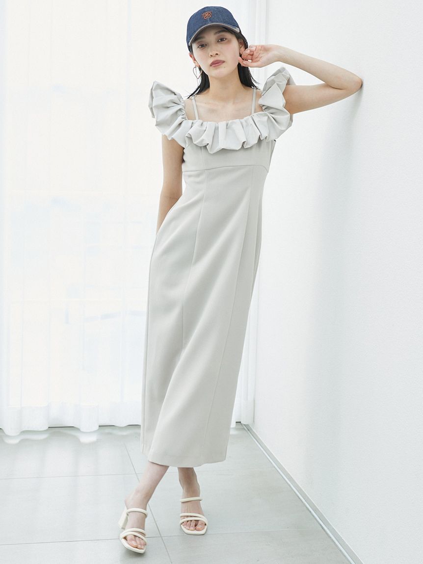 SNIDEL「パフスリワンピース」|ドレス|