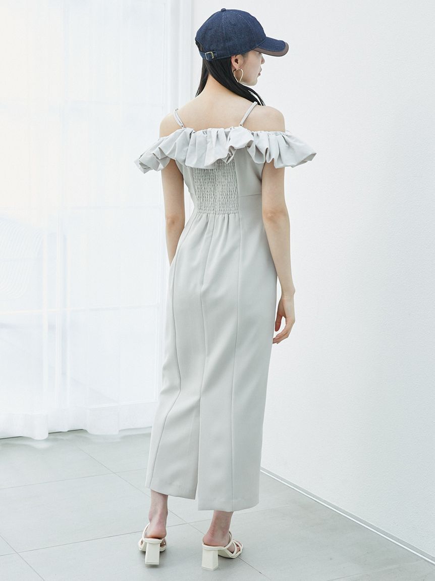 SNIDEL「パフスリワンピース」|ドレス|