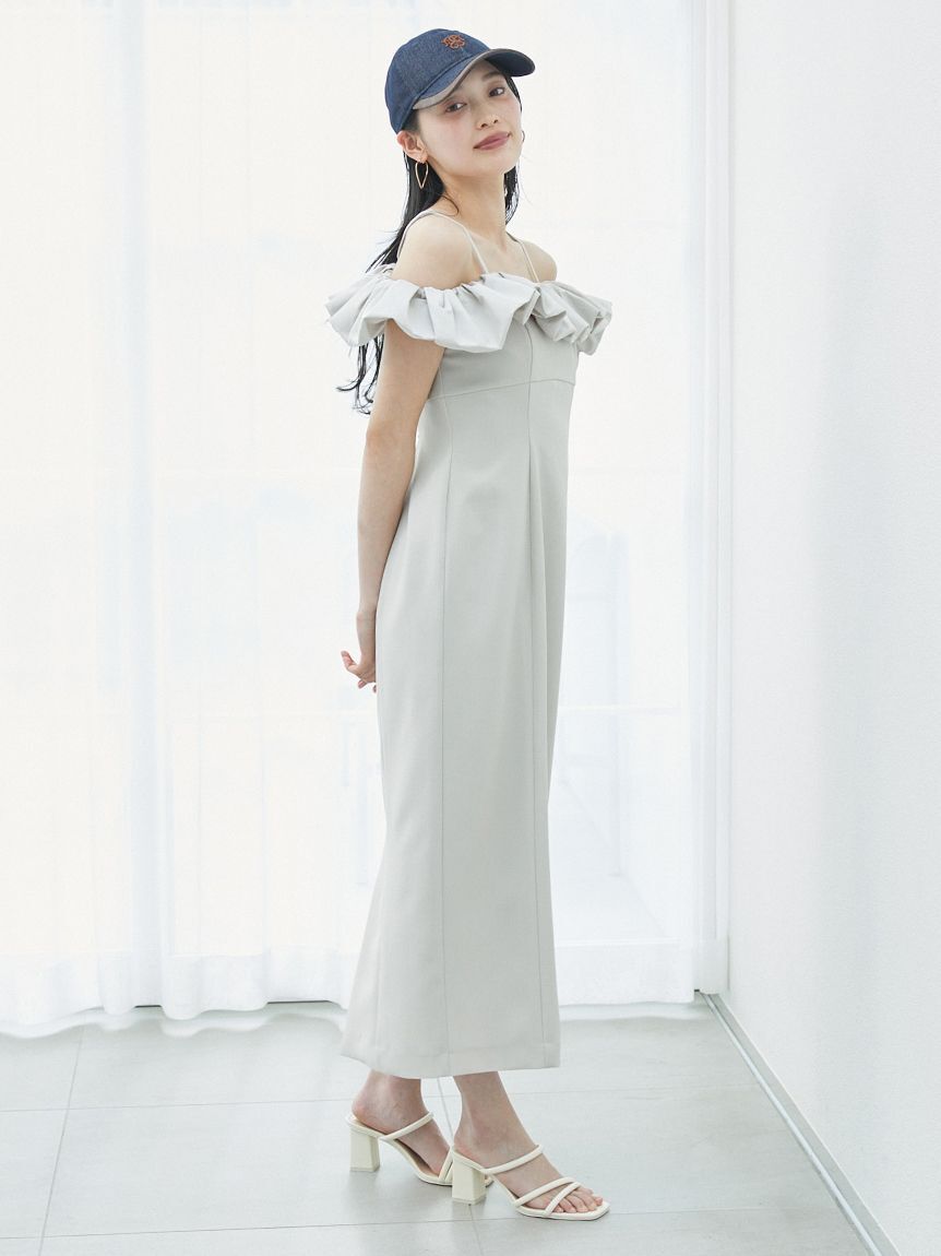 SNIDEL「パフスリワンピース」|ドレス|