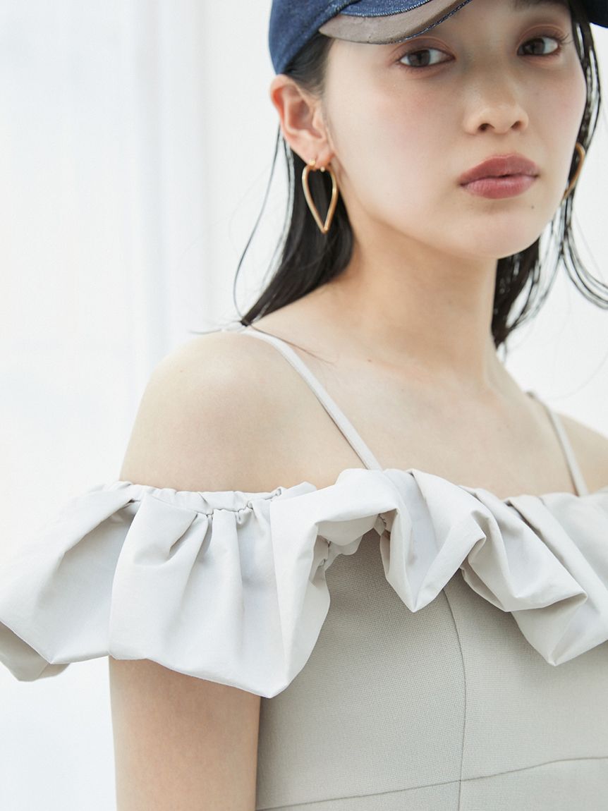 SNIDEL「パフスリワンピース」|ドレス|