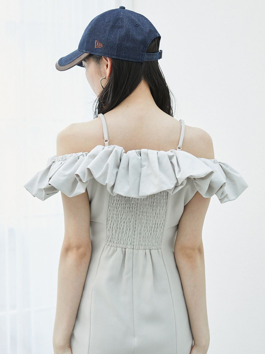 SNIDEL「パフスリワンピース」|ドレス|