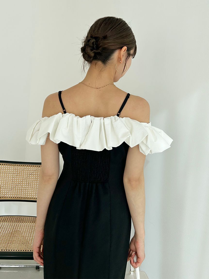 SNIDEL「パフスリワンピース」|ドレス|