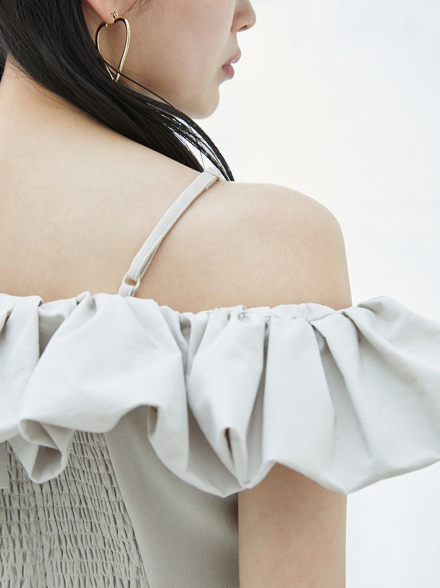 SNIDEL「パフスリワンピース」|ドレス|