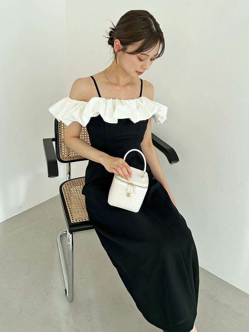 SNIDEL「パフスリワンピース」|ドレス|