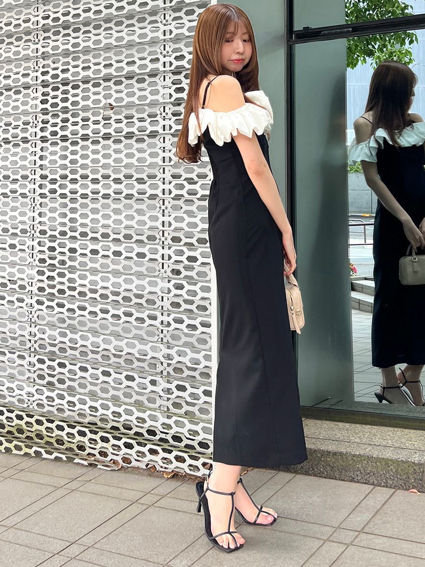 SNIDEL「パフスリワンピース」|ドレス|