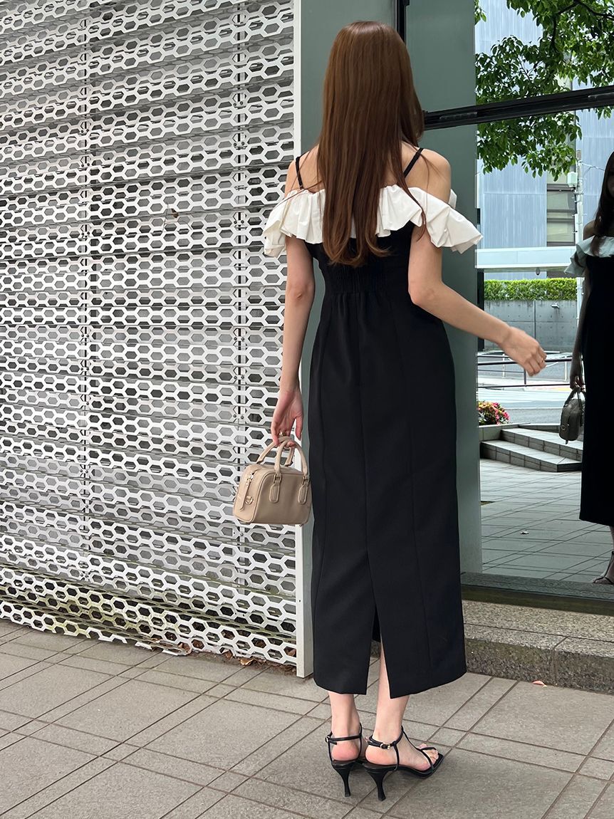 SNIDEL「パフスリワンピース」|ドレス|