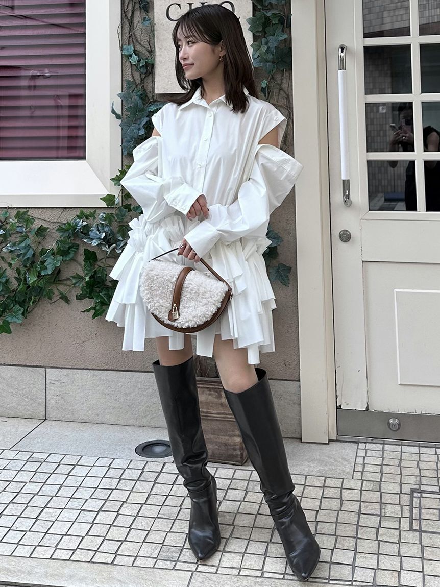 SNIDEL「リボンシャツ」|ワンピース|