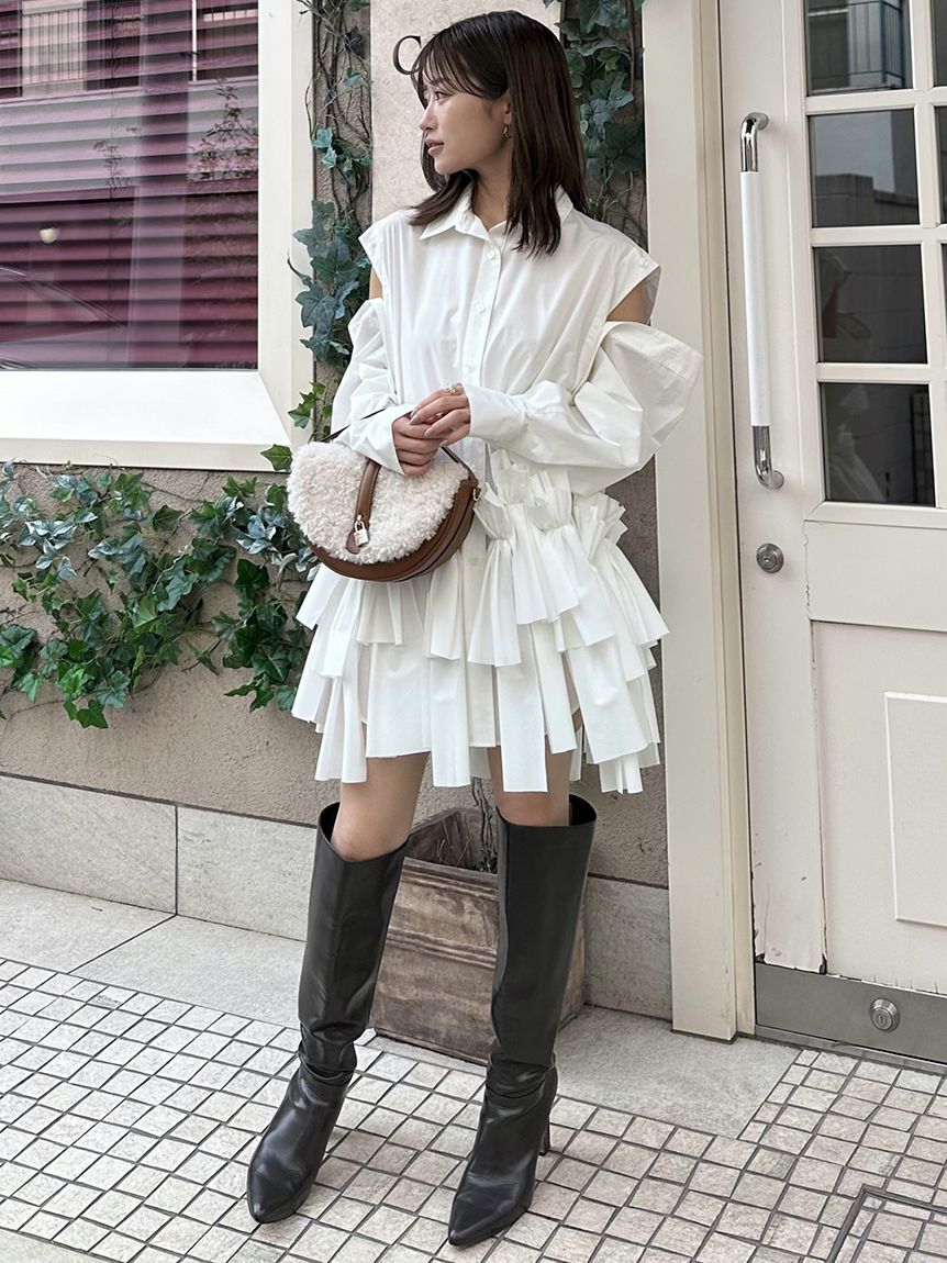 SNIDEL「リボンシャツ」|ワンピース|