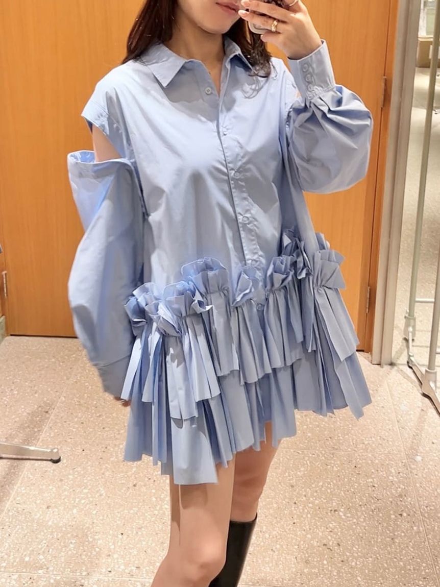 SNIDEL「リボンシャツ」|ワンピース|