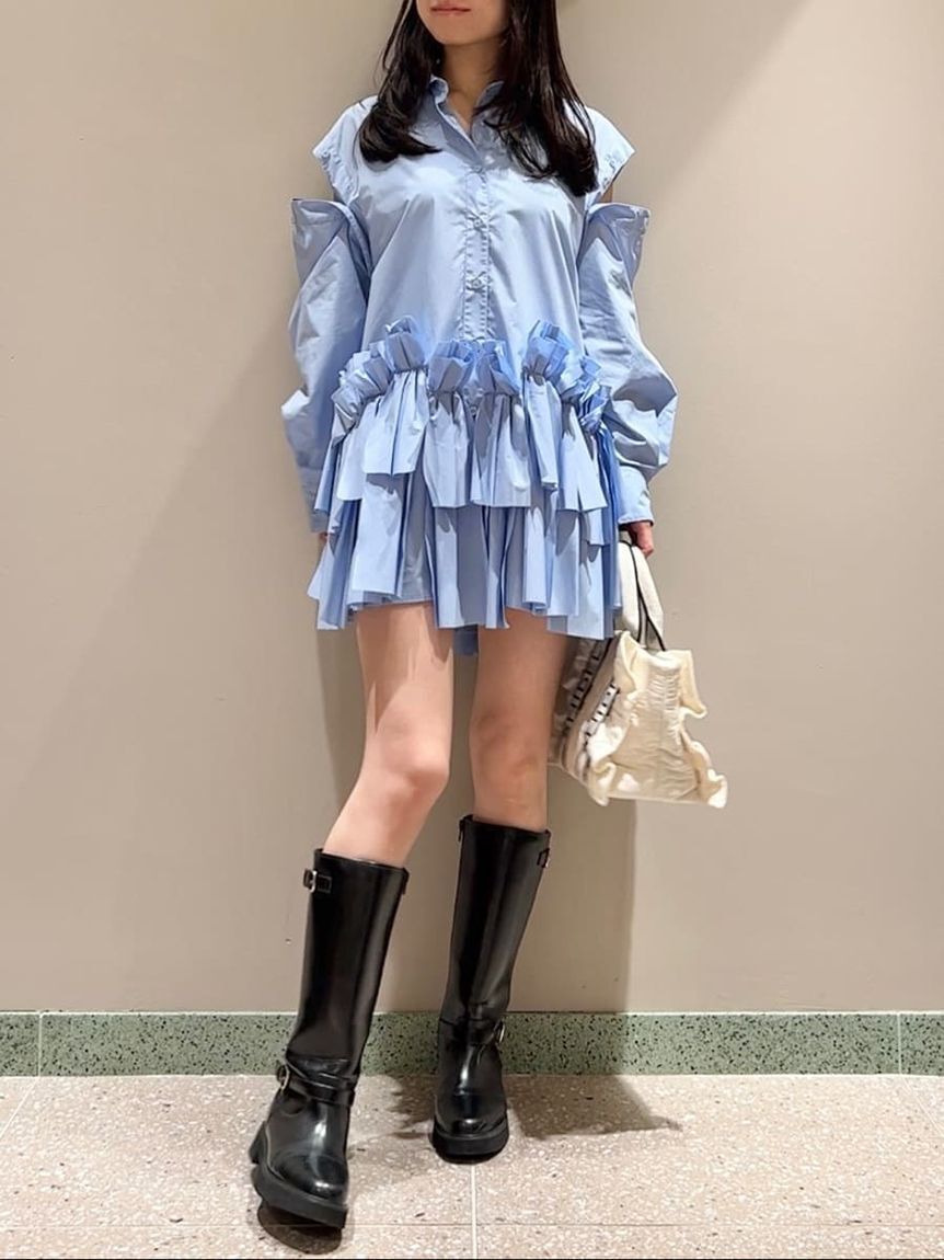 SNIDEL「リボンシャツ」|ワンピース|