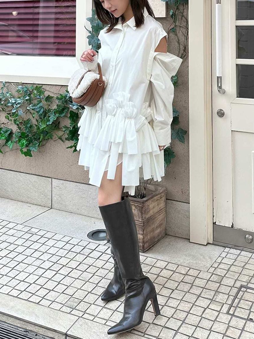 SNIDEL「リボンシャツ」|ワンピース|