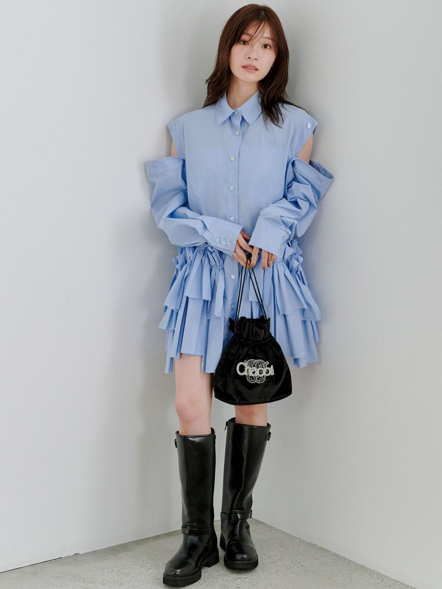 SNIDEL「リボンシャツ」|ワンピース|