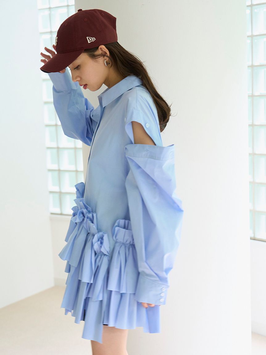SNIDEL「リボンシャツ」|ワンピース|