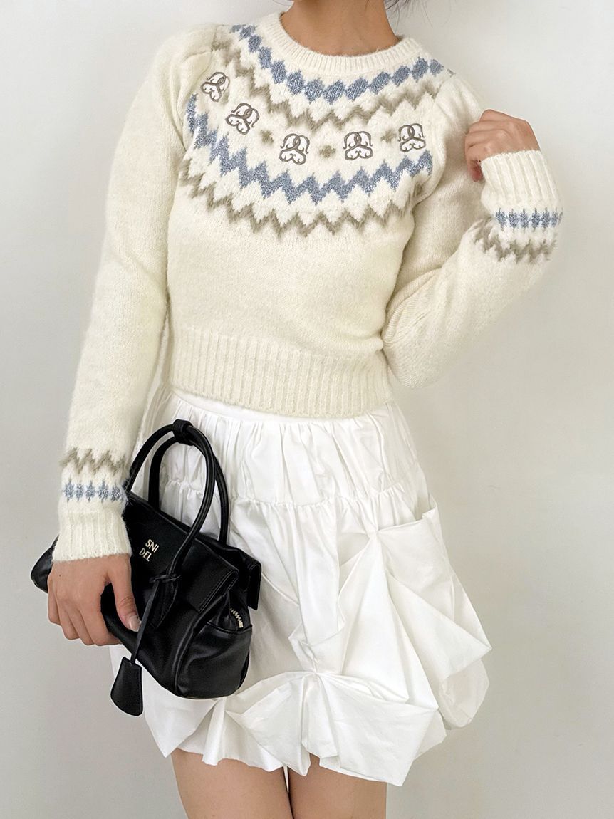 SNIDEL「Sustainableノルディックニットプルオーバー」|ニット・セーター|