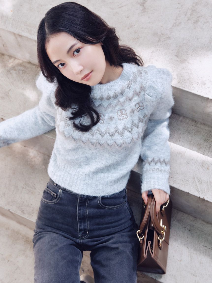 SNIDEL「Sustainableノルディックニットプルオーバー」|ニット・セーター|