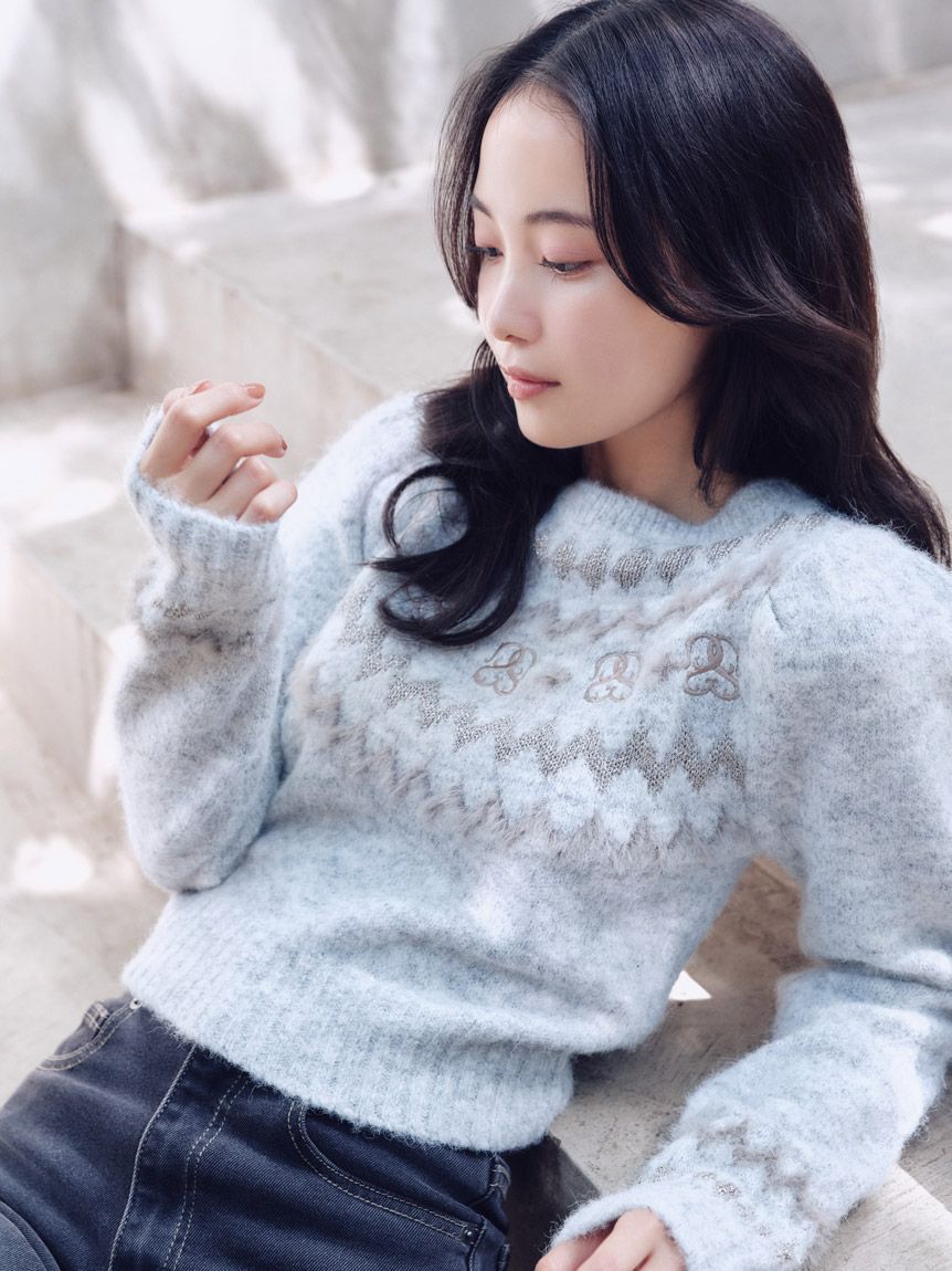 SNIDEL「Sustainableノルディックニットプルオーバー」|ニット・セーター|GRY