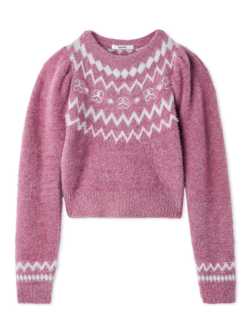 SNIDEL「Sustainableノルディックニットプルオーバー」|ニット・セーター|PNK