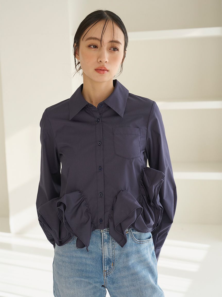 SNIDEL「ヘムボリュームシャツ」|シャツ・ブラウス|