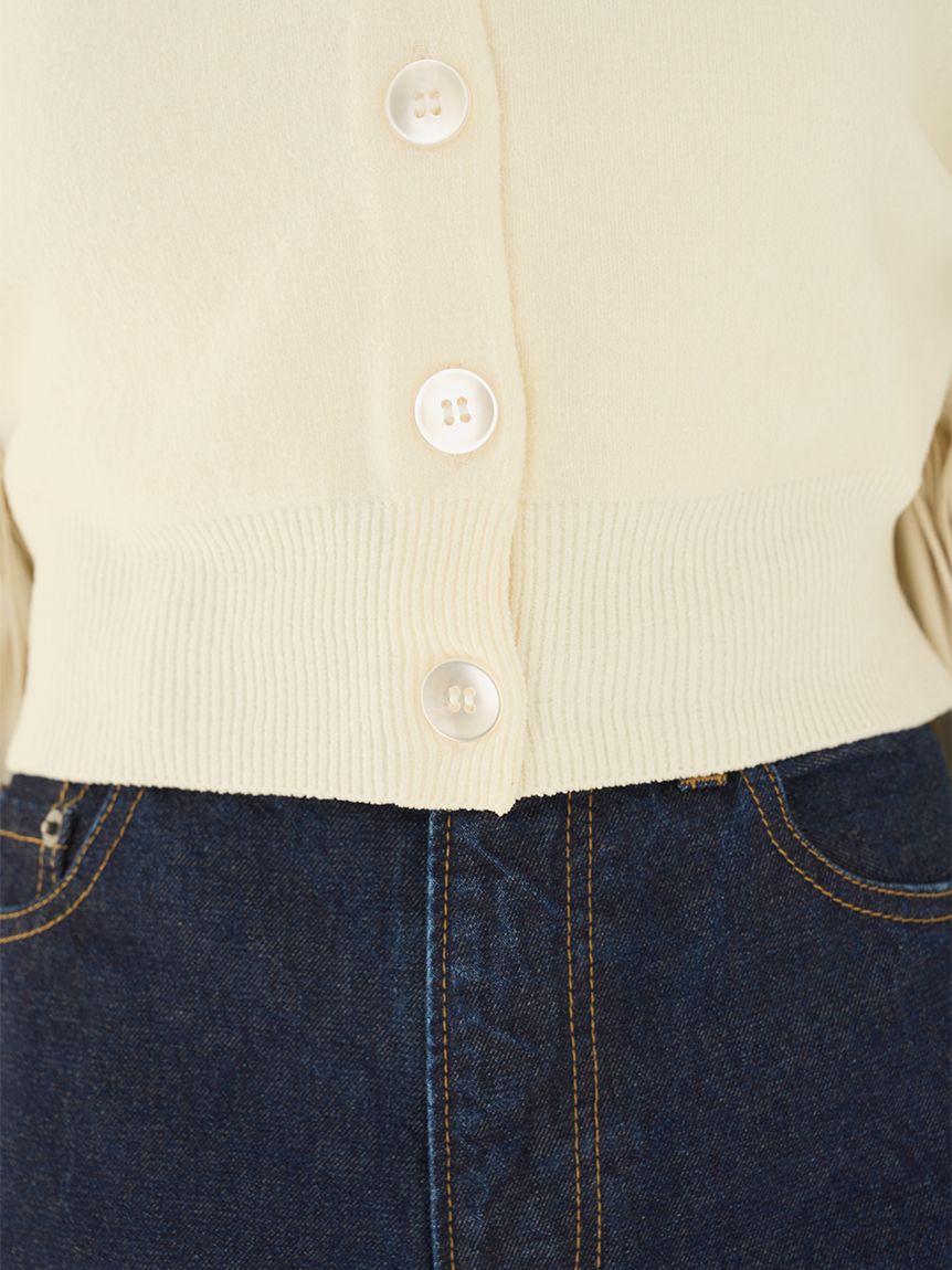 SNIDEL「リボンドッキングカーディガン」|カーディガン|