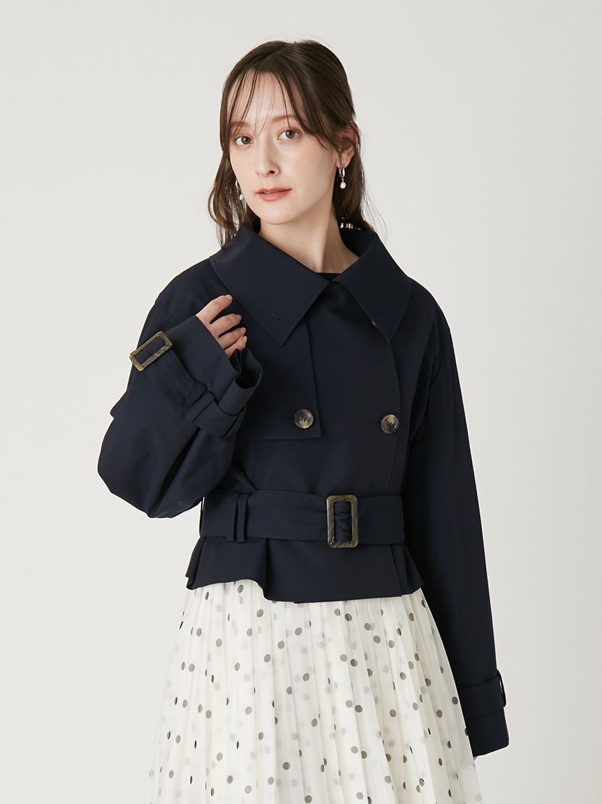 FRAY I.D「ボリュームスリーブショートトレンチコート／撥水」|トレンチコート|