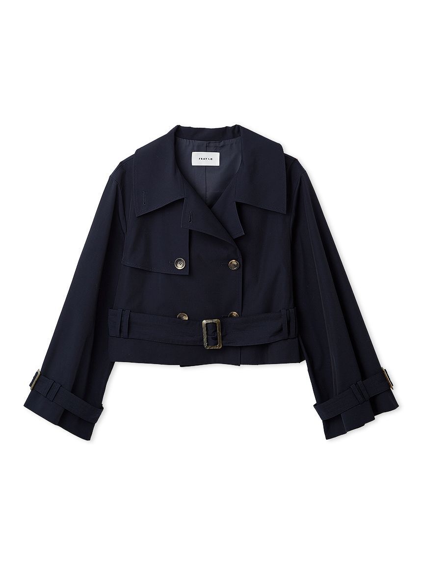 FRAY I.D「ボリュームスリーブショートトレンチコート／撥水」|トレンチコート|NVY