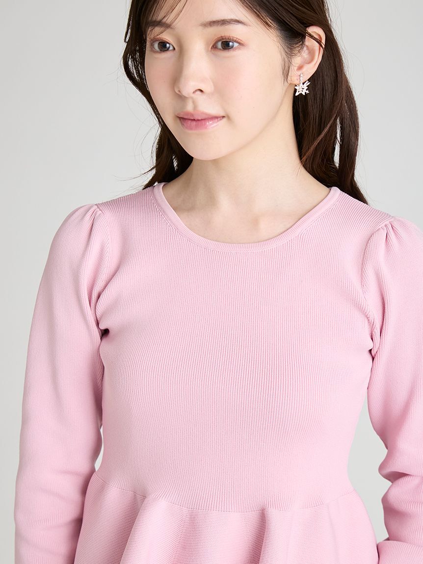 CELFORD「ペプラムドッキングニットプルオーバー」|ニット・セーター|