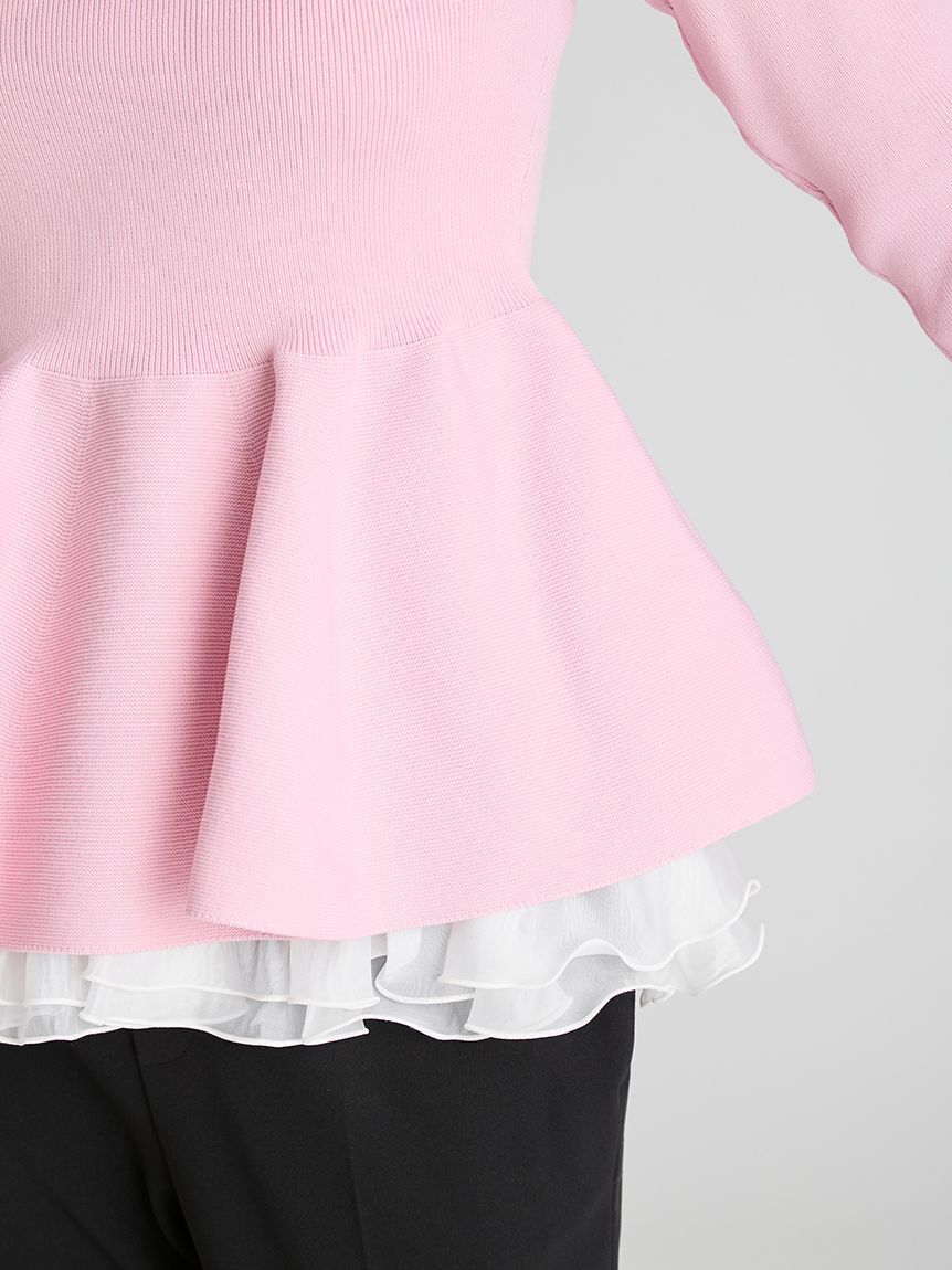 CELFORD「ペプラムドッキングニットプルオーバー」|ニット・セーター|