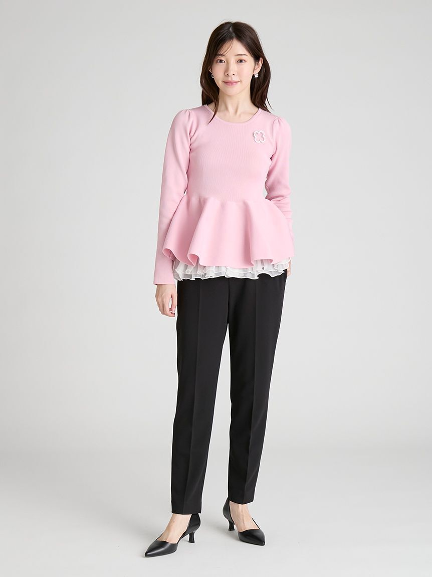 CELFORD「ペプラムドッキングニットプルオーバー」|ニット・セーター|