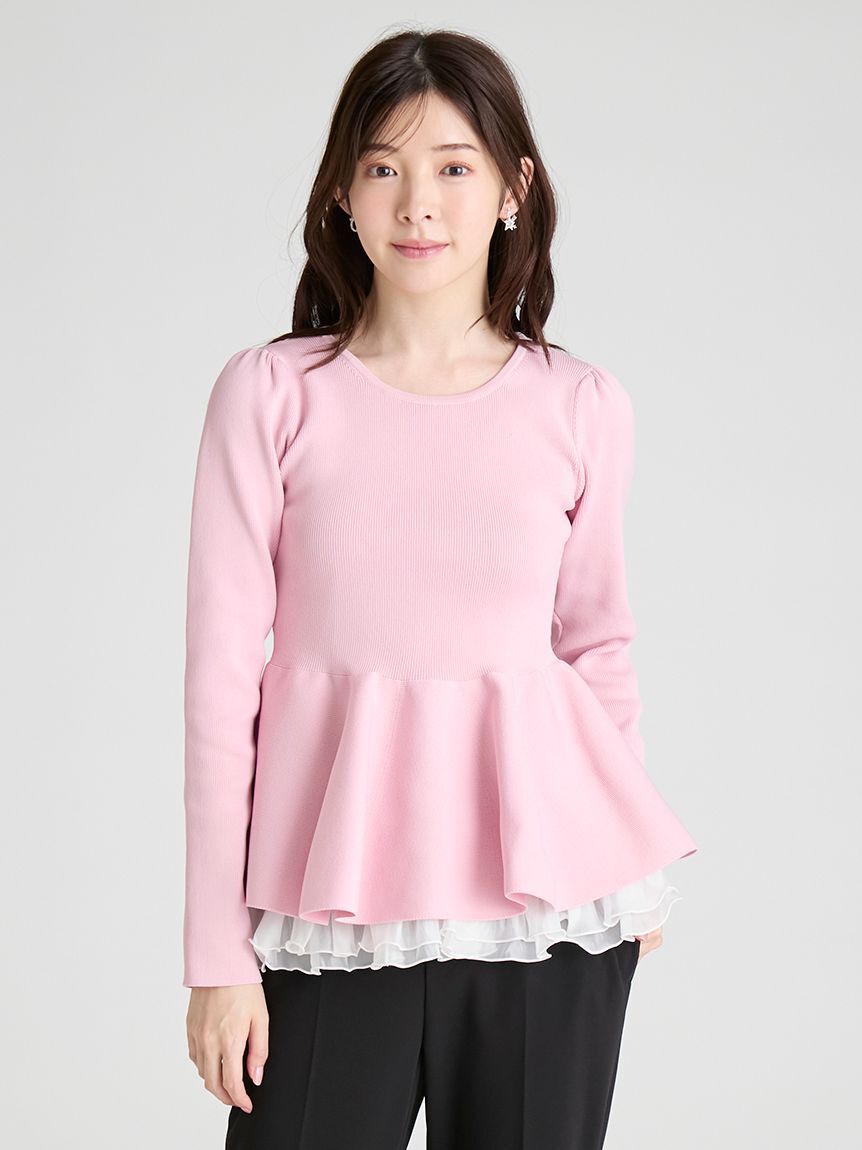 CELFORD「ペプラムドッキングニットプルオーバー」|ニット・セーター|