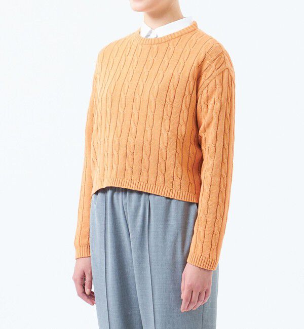 MACKINTOSH PHILOSOPHY「クロップドケーブルニット」|ニット・セーター|