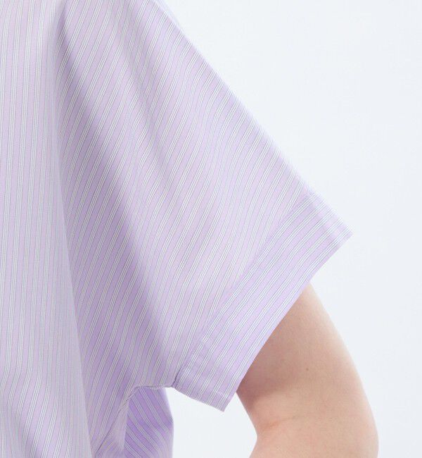 MACKINTOSH PHILOSOPHY「バンドカラーストライプハーフシャツ」|シャツ・ブラウス|