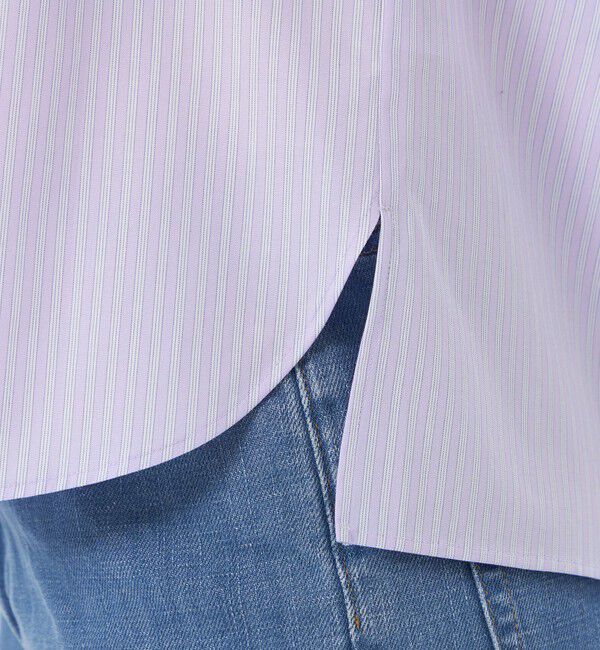 MACKINTOSH PHILOSOPHY「バンドカラーストライプハーフシャツ」|シャツ・ブラウス|