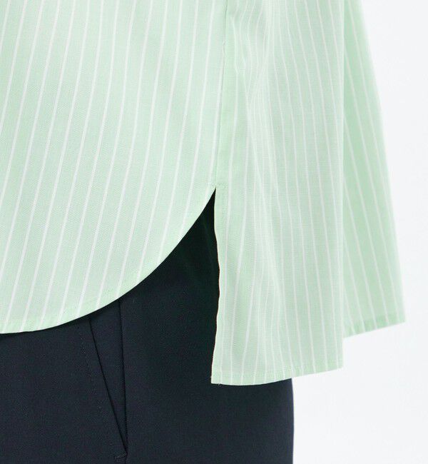 MACKINTOSH PHILOSOPHY「バンドカラーストライプハーフシャツ」|シャツ・ブラウス|